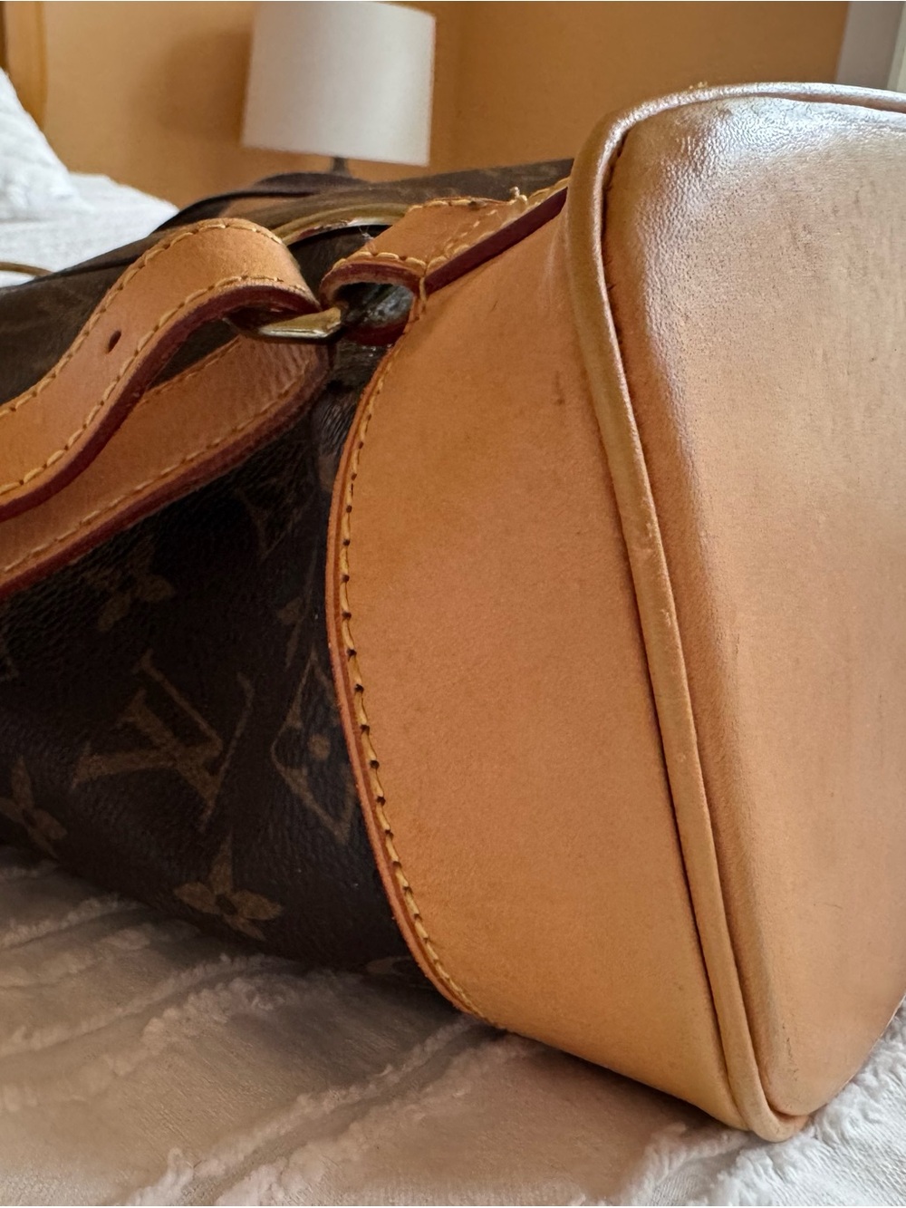 Backpack Drawstring Backpack in Brown - Picture 7 of 8